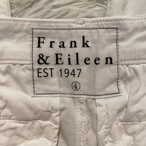 Frank & Eileen Wicklow Chino Cotton Pants in White Size 4 - Picture 7 of 10